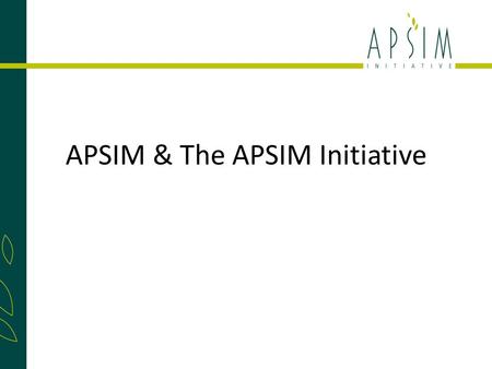 APSIM & The APSIM Initiative. The Agricultural Production Systems Research Unit (APSRU) was founded in the early 1990’s to bring together like minded.