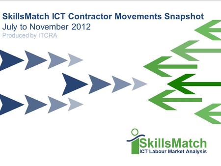 SkillsMatch is an ITCRA Supported Solution Information Technology Contract and Recruitment Association Ltd SkillsMatch ICT Contractor Movements Snapshot.