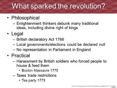 What sparked the revolution?