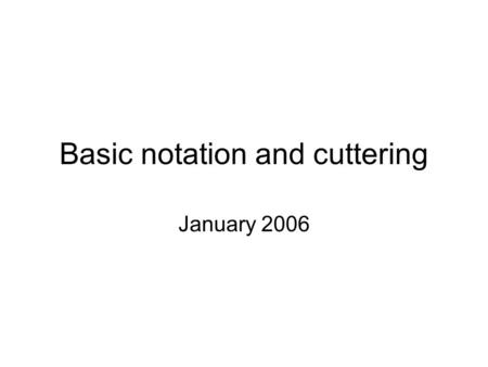 Basic notation and cuttering January 2006. Overview Call number = class number + item number Class number –alphanumeric –taken or derived from schedules.