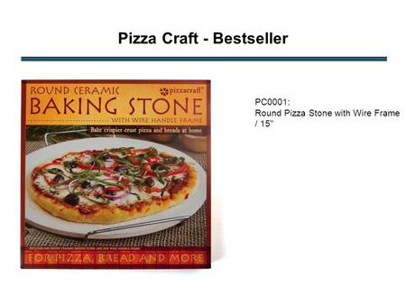 Pizza Craft - Bestseller PC0001: Round Pizza Stone with Wire Frame / 15