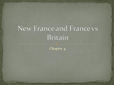 New France and France vs Britain