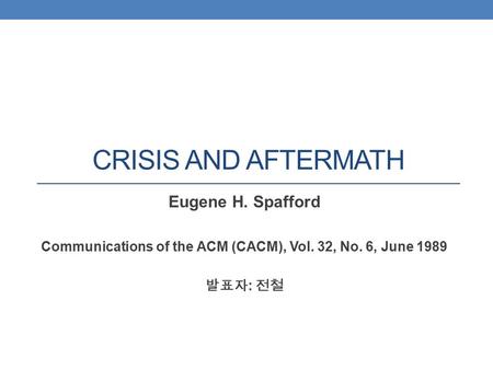 Communications of the ACM (CACM), Vol. 32, No. 6, June 1989