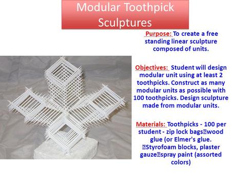 Modular Toothpick Sculptures