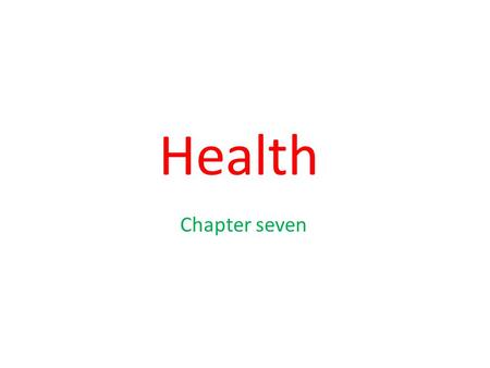 Health Chapter seven. Discussion Have you ever broken any bones? How? Have you ever burnt yourself? How? How do you feel at the sight of blood? How do.