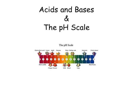 Acids and Bases & The pH Scale