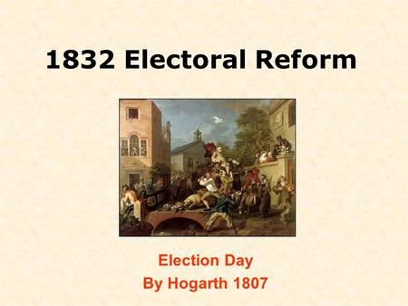 Election Day By Hogarth 1807