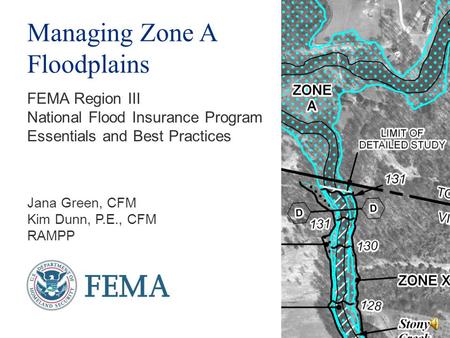 Managing Zone A Floodplains