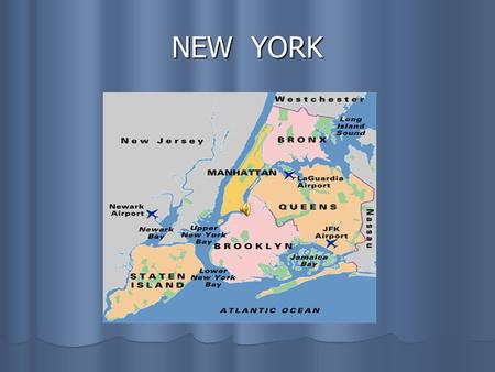 NEW YORK. New York New York New York often called the Big Apple, has five boroughs : MANHATTAN, New York often called the Big Apple, has five boroughs.