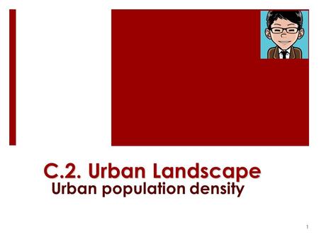 Urban population density