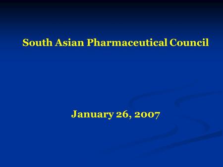 South Asian Pharmaceutical Council