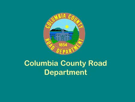 Columbia County Road Department. Ditching Road Grading Work Performed By County Road Crews.