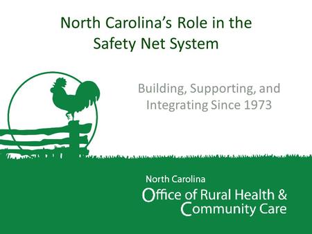 North Carolina’s Role in the Safety Net System Building, Supporting, and Integrating Since 1973.