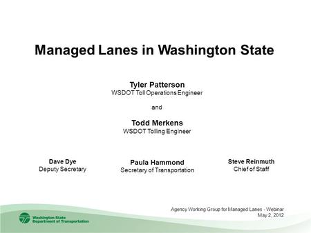 Managed Lanes in Washington State