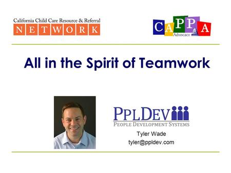 All in the Spirit of Teamwork Tyler Wade
