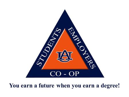 You earn a future when you earn a degree!. MIS / FINC Gulf Power Co. Pensacola, FL.