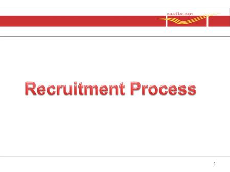 Recruitment Process.