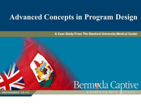Advanced Concepts in Program Design A Case Study From The Stanford University Medical Center.