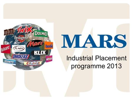 Industrial Placement programme 2013