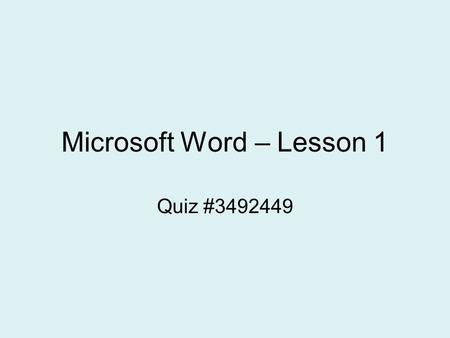 Microsoft Word – Lesson 1