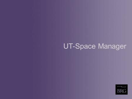 UT-Space Manager. Define Rooms The Define Rooms task is used to manage your room data. 1.On the Process Navigator, click on the Space Inventory & Performance.