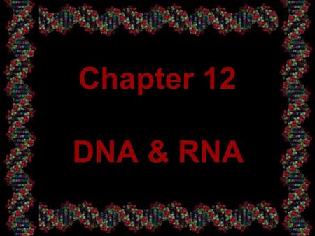 1 Chapter 12 DNA & RNA. 2 12-1 DNA How do genes work? What are they made of? How do they determine characteristics of organisms? In the middle of the.