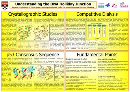 Understanding the DNA Holliday Junction Benjamin C. Gale, James H. Thorpe, Nick H. Hopcroft and Christine J. Cardin. The School of Chemistry, University.