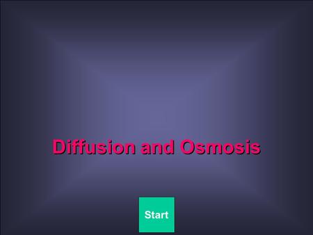 Diffusion and Osmosis Start.