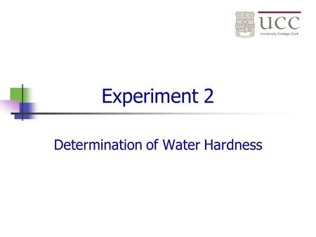 Determination of Water Hardness