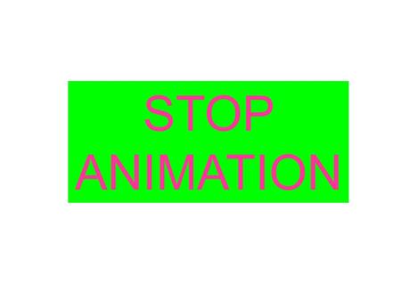 STOP ANIMATION. STOP ANIMATION: The original technique used to create an animated sequence. Each frame is created and photographed (or digitized) independently.