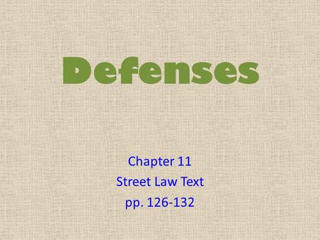 Chapter 11 Street Law Text pp