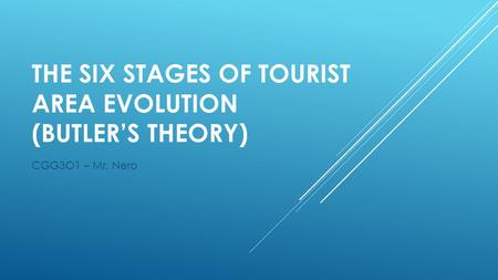 The Six Stages of Tourist Area Evolution (Butler’s Theory)