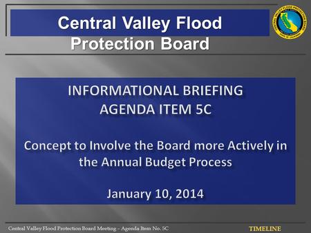 Central Valley Flood Protection Board Meeting – Agenda Item No. 5C Central Valley Flood Protection Board.