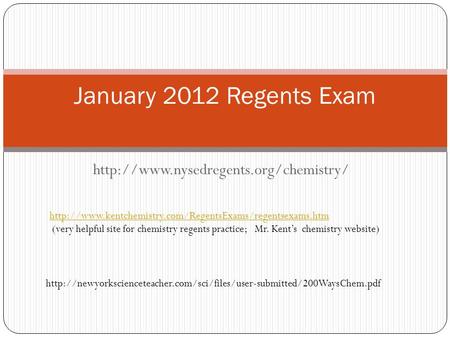 (very helpful site for chemistry regents practice; Mr