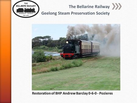 The Bellarine Railway Geelong Steam Preservation Society The Blues Train at Suma Park - Feb 2013.