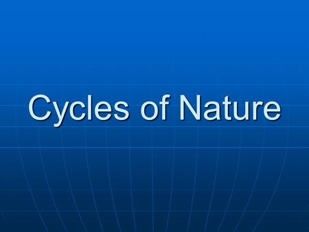 Cycles of Nature. Energy isn’t the only thing that flows through the trophic levels. Matter in the form of nutrients also flow throughout the trophic.
