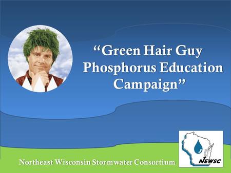 Northeast Wisconsin Stormwater ConsortiumNortheast Wisconsin Stormwater Consortium “Green Hair Guy Phosphorus Education Campaign”