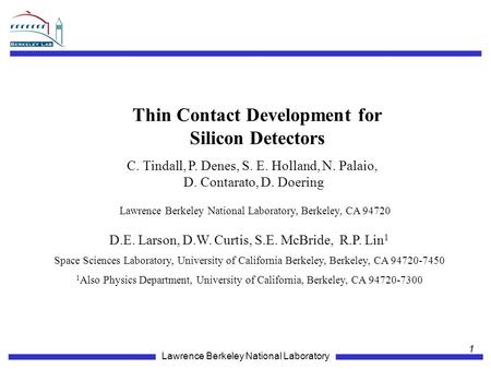 Thin Contact Development for