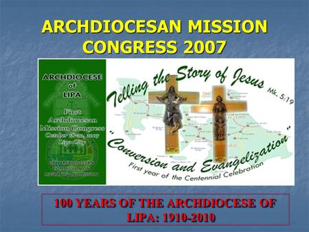 ARCHDIOCESAN MISSION CONGRESS 2007