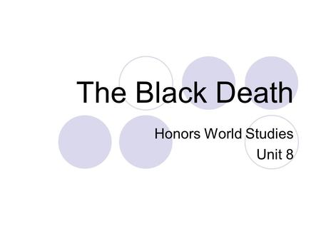 Honors World Studies Unit 8