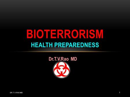 BIOTERRORISM health preparedness