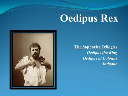The Sophocles Trilogies Oedipus the King Oedipus at Colonus Antigone Oedipus Rex.
