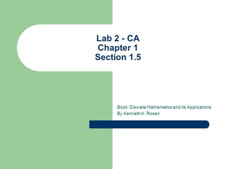 Lab 2 - CA Chapter 1 Section 1.5