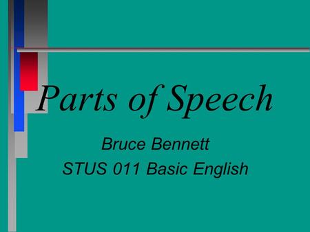 Bruce Bennett STUS 011 Basic English