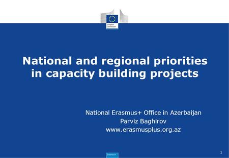 National and regional priorities in capacity building projects