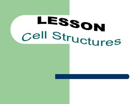 LESSON Cell Structures.