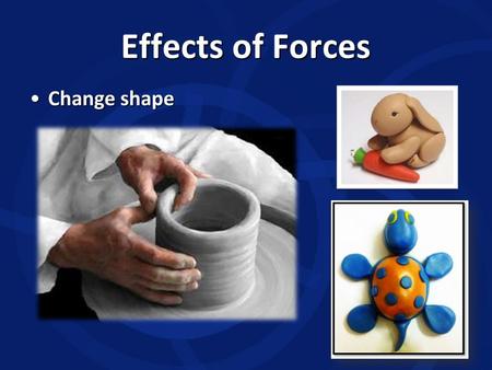 Effects of Forces Change shapeChange shape. Effects of Forces Change shapeChange shape.