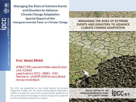 Managing the Risks of Extreme Events and Disasters to Advance