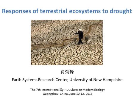Responses of terrestrial ecosystems to drought