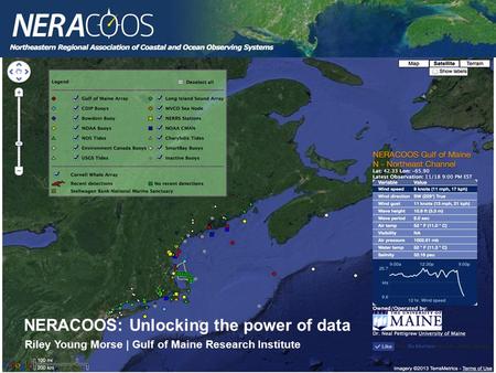 NERACOOS: Unlocking the power of data Riley Young Morse | Gulf of Maine Research Institute.